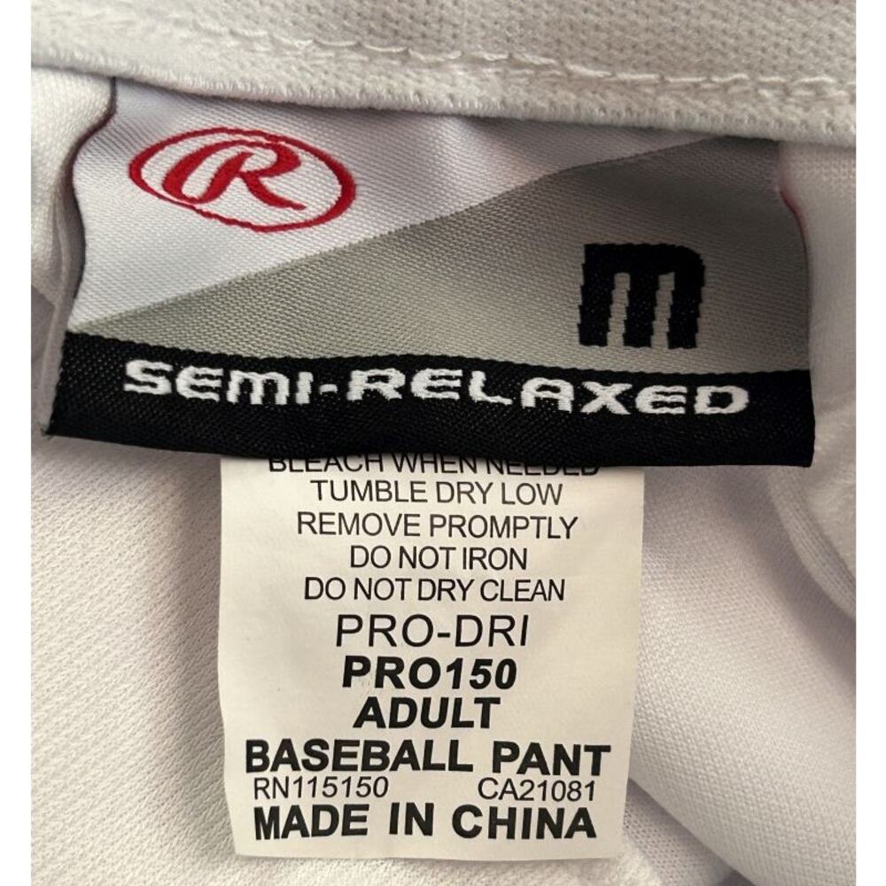 NWT Rawlings Semi-Relaxed Fit Men's Baseball Pants Men's Medium - Picture 7 of 8
